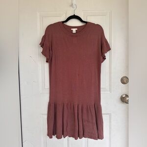 H&M flowy dress with ruffled bottom and sleeves one color Size XS